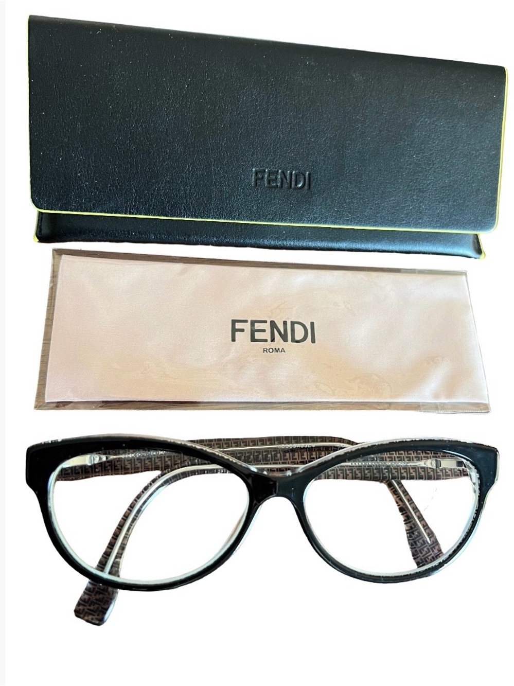 Fendi FF 0109 Eyeglasses Frames & Case Cat Eye